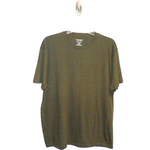 True Religion Men's Short Sleeve Cotton Tee Gold Foiled Hem Logo in Green XL $50